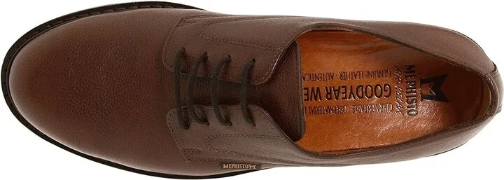 Mephisto Marlon Men's Plain Toe Shoes Chestnut Pebble Grain Leather : EU 41 (US Men's 7) D - Medium, Nubuck - Image 3