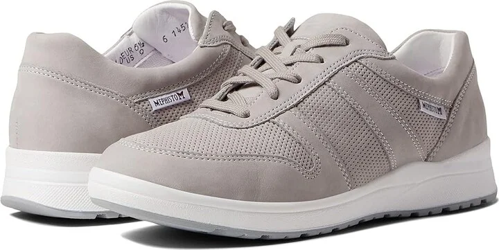 Mephisto Rebeca Perf Women's Shoes Light Grey Bucksoft : EU 36 (US Women's 6) B - Medium, Leather