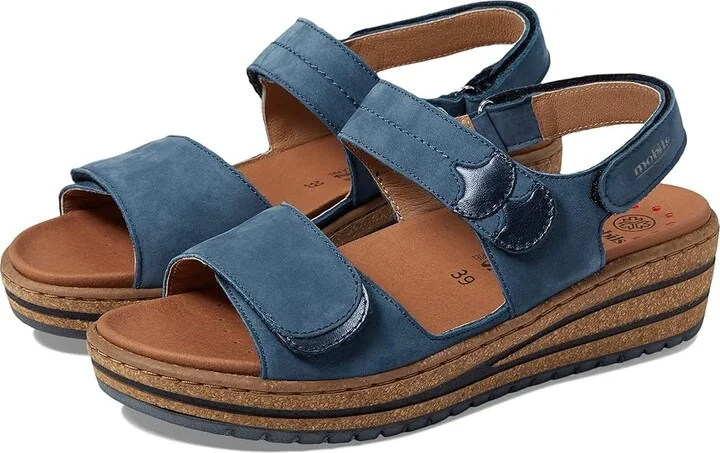 Mephisto Riley Women's Shoes Denim Nubuck : EU 38 (US Women's 8) B - Medium, Suede