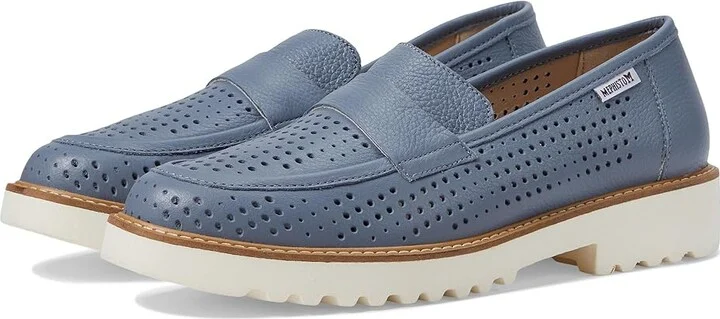 Mephisto Stessy Perf Women's Shoes Sea Blue : EU 36.5 (US Women's 6.5) B - Medium, Leather