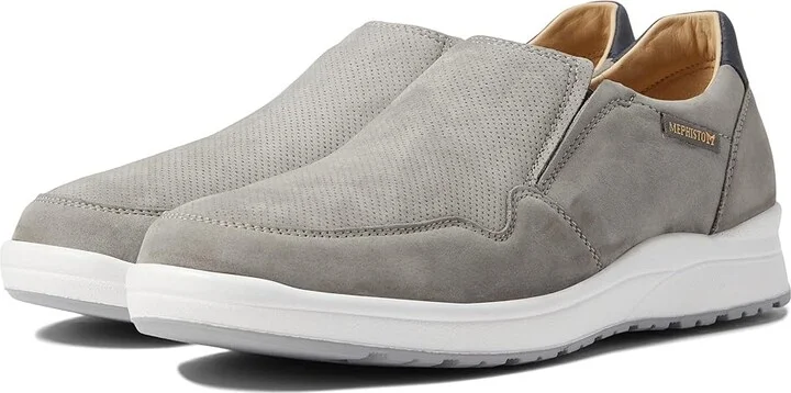 Mephisto Valter Men's Slip on Shoes Light Grey Nomad : EU 40.5 (US Men's 6.5) D - Medium, Leather