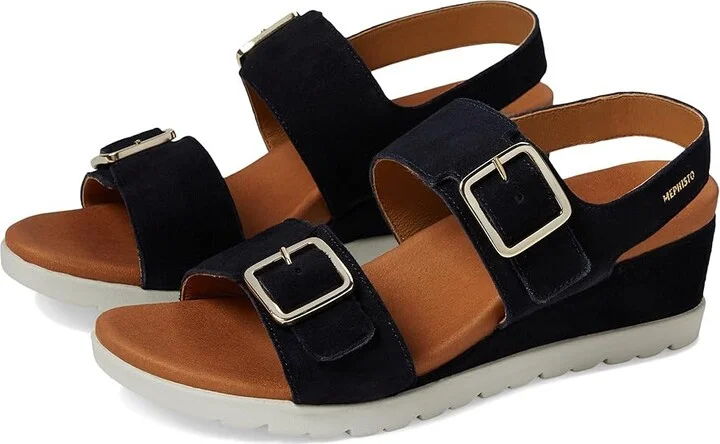 Mephisto Ysabel Women's Sandals Navy : EU 40 (US Women's 10) B - Medium, Leather