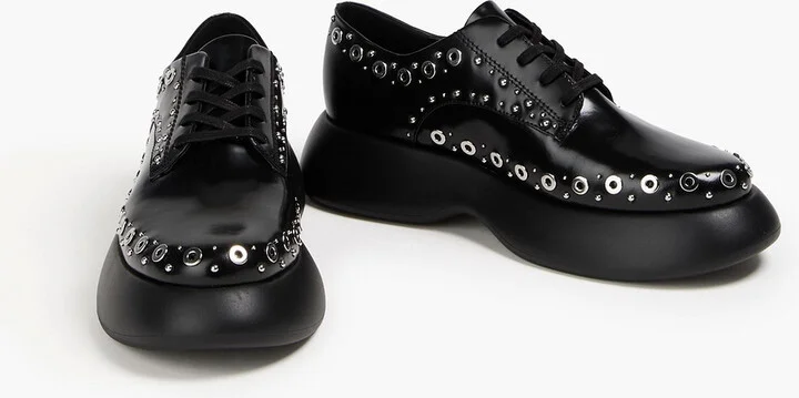 Mercer eyelet-embellished leather platform brogues - Image 2