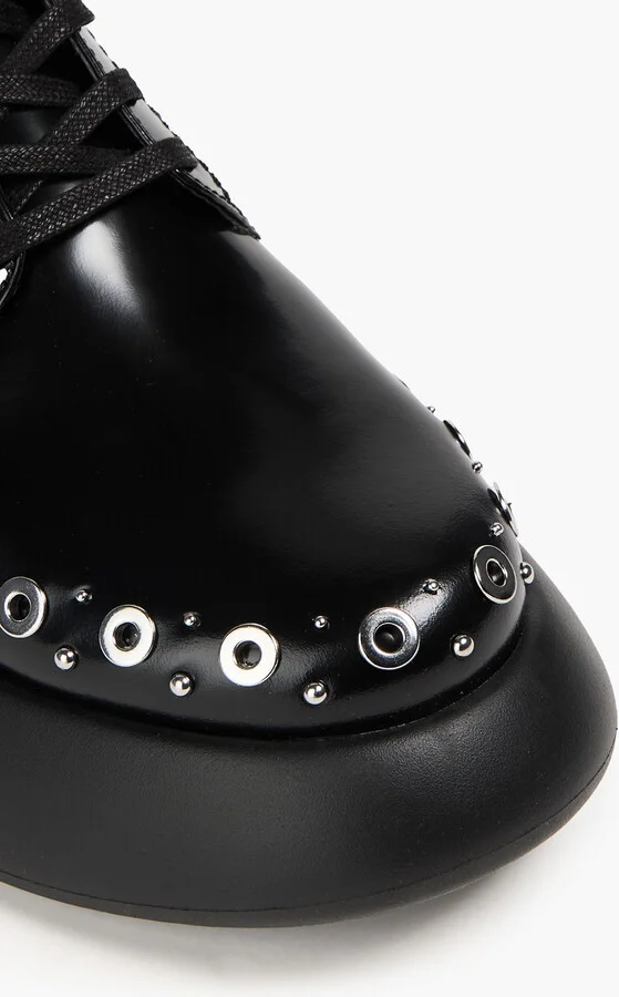 Mercer eyelet-embellished leather platform brogues - Image 4