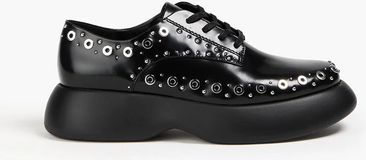 Mercer eyelet-embellished leather platform brogues