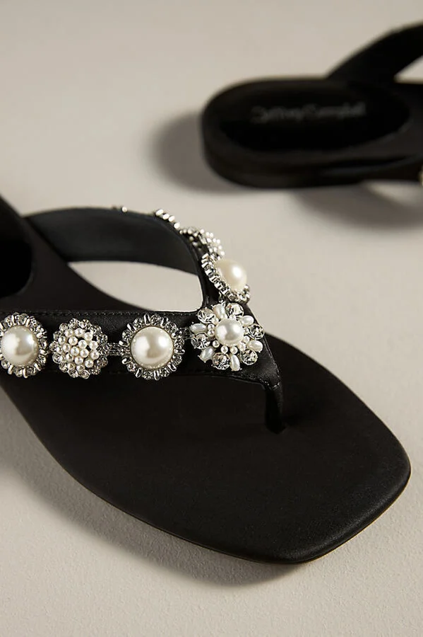Merid Embellished Thong Sandals - Image 3