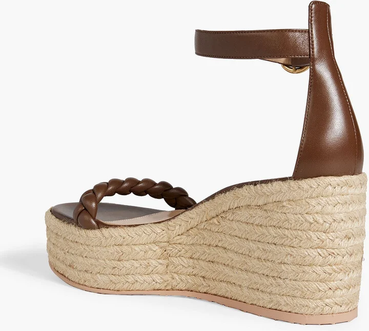 Merida braided leather espadrille wedge sandals - Image 3