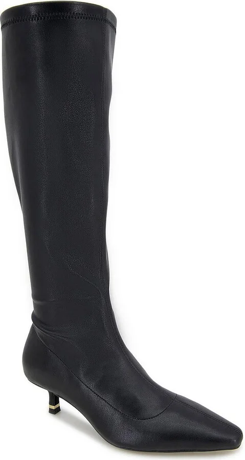 MERIDITH Womens Zipper Manmade Knee-High Boots