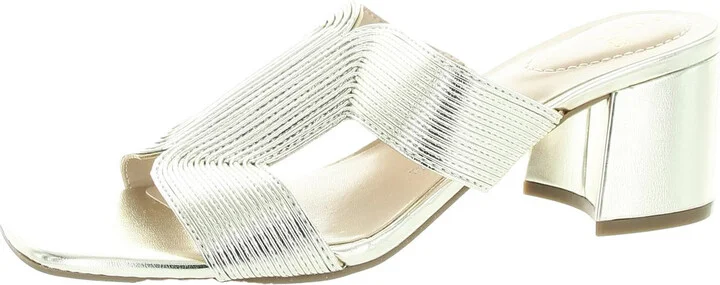 MERILY3 Womens Laceless Woven Mule Sandals