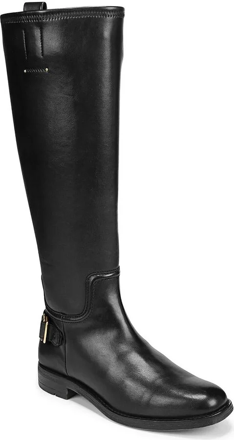 Merina Womens Buckle Embossed Knee-High Boots