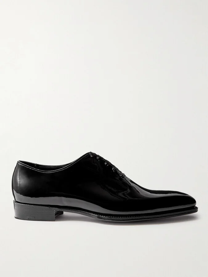 Merlin Whole-Cut Patent-Leather Oxford Shoes