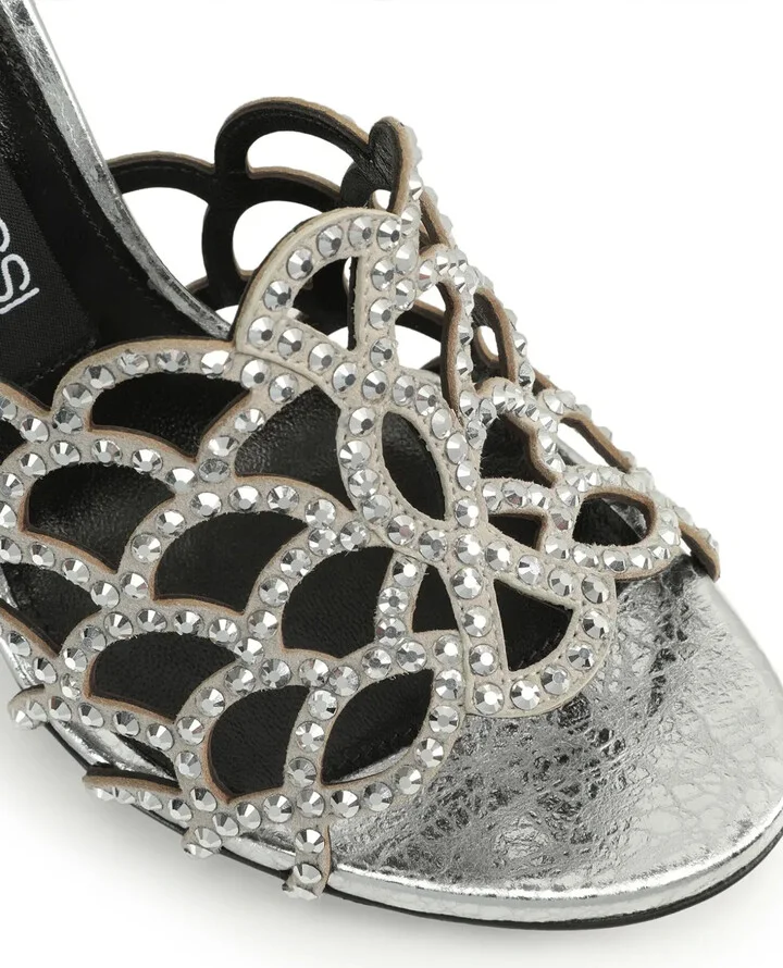 Mermaid 90mm crystal-embellished mules - Image 5