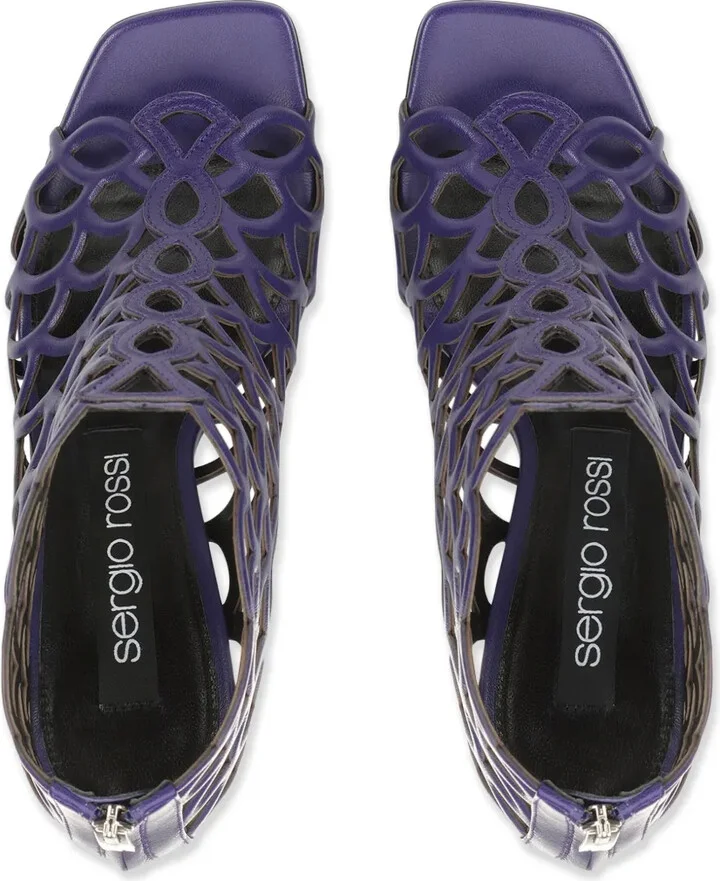 Mermaid leather cage sandals - Image 4