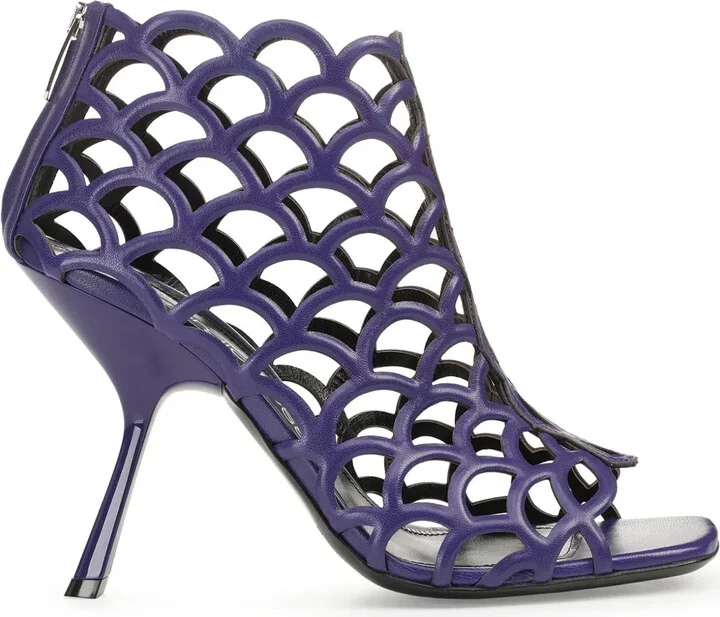Mermaid leather cage sandals