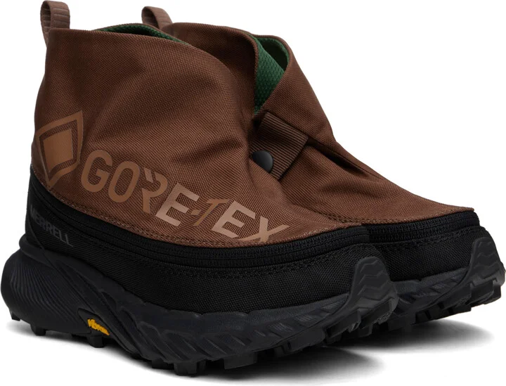 Merrell 1TRL Brown & Green Agility Peak 5 GTX Zip Off Sneakers - Image 4