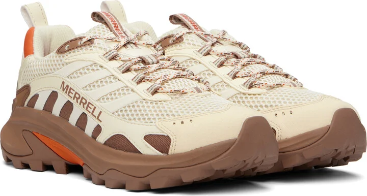 Merrell 1TRL Off-White & Brown Moab Speed 2 Vent 2K Sneakers - Image 4