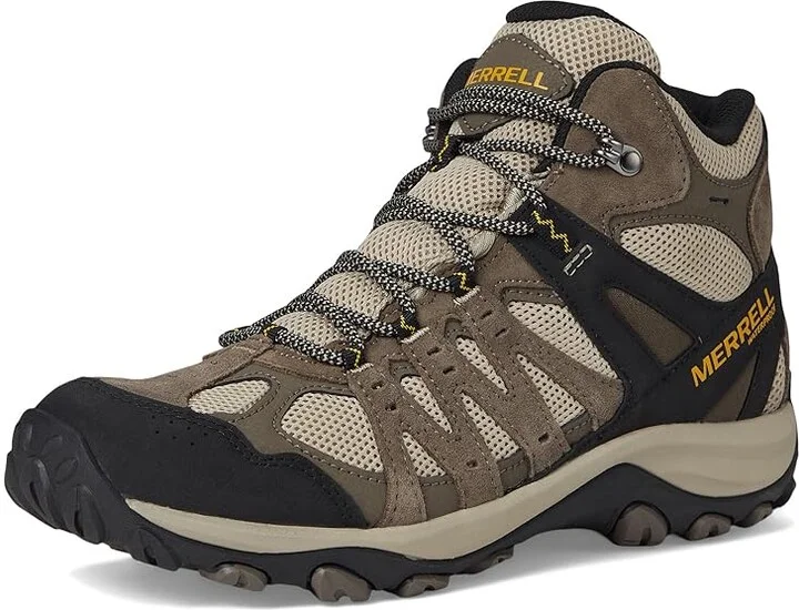 Merrell Accentor 3 Mid Wp Men's Shoes Boulder/Old Gold : 7.5 M, Leather/Textile - Image 5