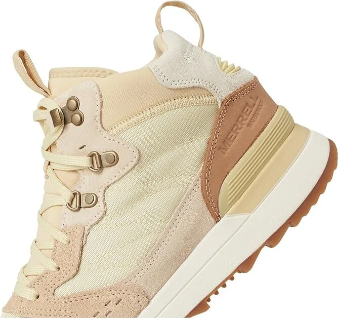 Merrell Alpine 83 Sneaker Recraft Mid Waterproof Women's Boots Buttercream : 7 M, Leather/Mesh/Suede - Image 7