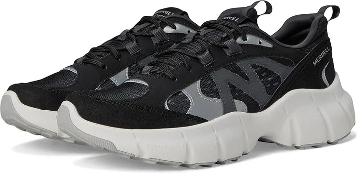 Merrell Clover Tech Sneaker Women's Shoes Black/White : 6.5 M, Leather/Suede/Synthetic