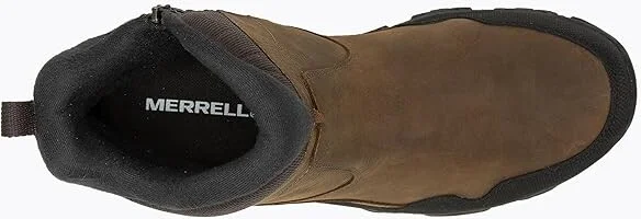 Merrell Coldpack 3 Thermo Tall Zip Waterproof Men's Shoes Earth : 7 W, Leather - Image 2