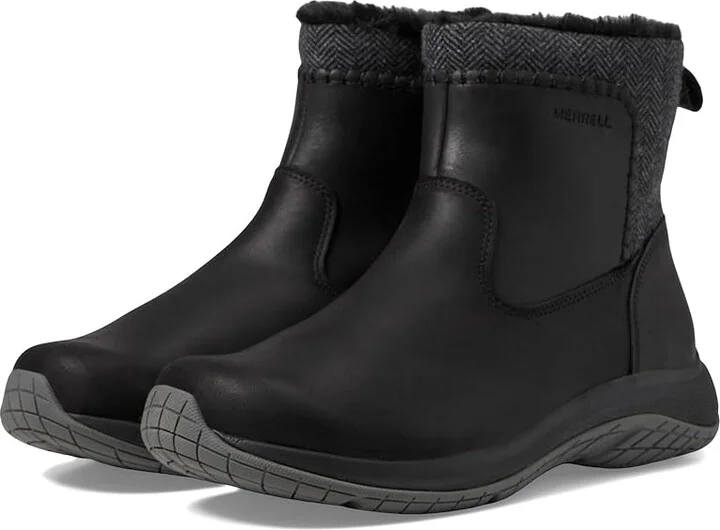 Merrell Encore Ice 5 Mid Zip Women's Boots Black : 5.5 M, Leather