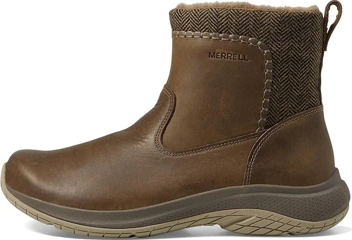 Merrell Encore Ice 5 Mid Zip Women's Boots Otter : 9 M, Leather - Image 6