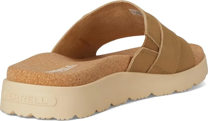 Merrell Fleur Slide Women's Sandals Beaver : 5 M, Leather - Image 4