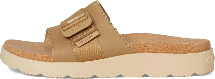Merrell Fleur Slide Women's Sandals Beaver : 5 M, Leather - Image 6