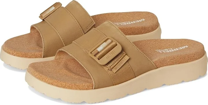 Merrell Fleur Slide Women's Sandals Beaver : 5 M, Leather