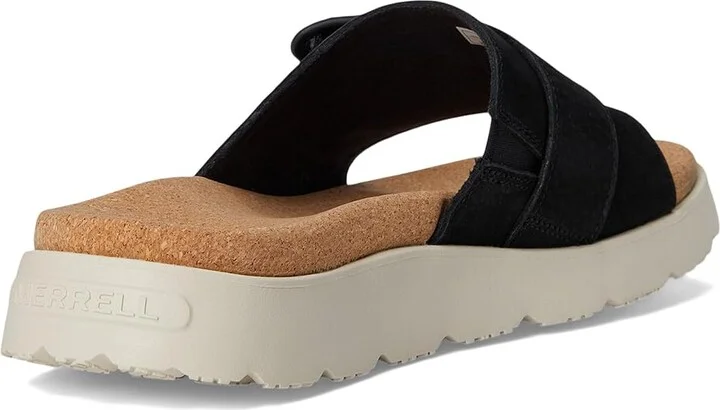 Merrell Fleur Slide Women's Sandals Black : 6 M, Leather - Image 4