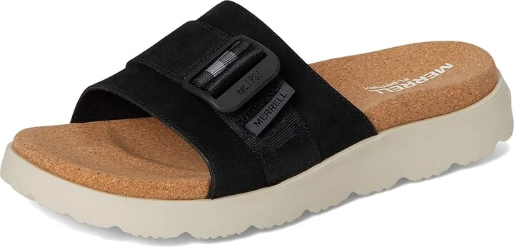 Merrell Fleur Slide Women's Sandals Black : 6 M, Leather - Image 5