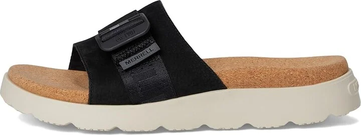 Merrell Fleur Slide Women's Sandals Black : 6 M, Leather - Image 6