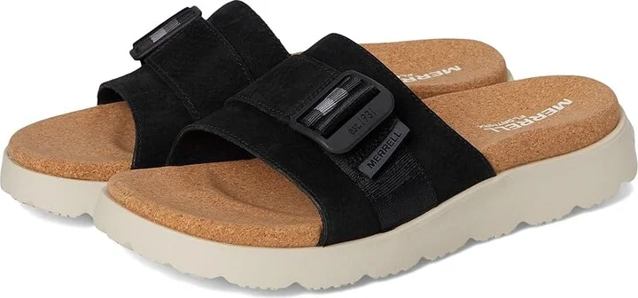 Merrell Fleur Slide Women's Sandals Black : 6 M, Leather