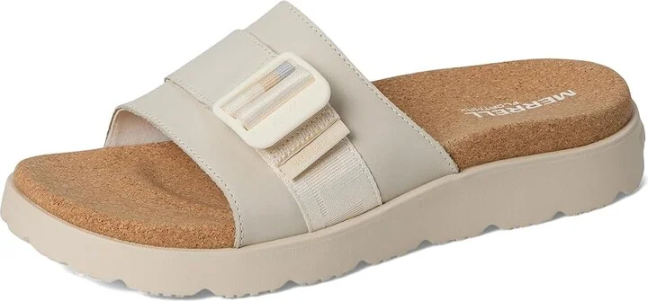 Merrell Fleur Slide Women's Sandals Chalk : 5 M, Leather - Image 5