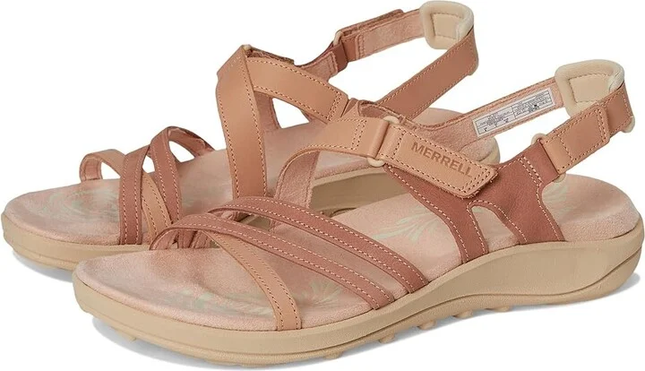 Merrell Harbor Backstrap Women's Sandals Tan Rose : 9 M, Leather