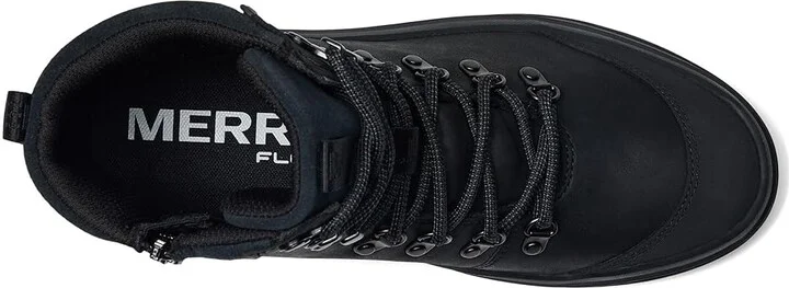 Merrell Harper Lace Zip Waterproof Women's Boots Black : 7.5 M, Leather - Image 2
