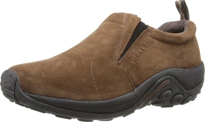 Merrell Jungle Moc Men's Slip on Shoes Dark Earth Suede : 7 W, Leather/Suede - Image 2