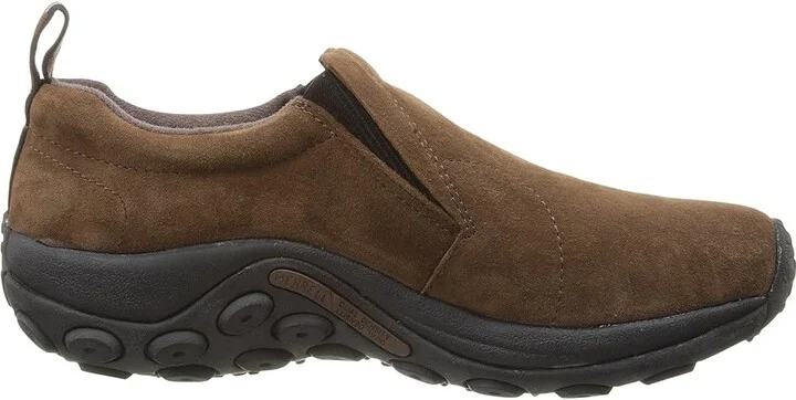 Merrell Jungle Moc Men's Slip on Shoes Dark Earth Suede : 7 W, Leather/Suede - Image 8