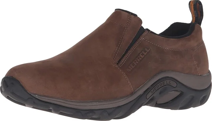 Merrell Jungle Moc Nubuck Men's Slip on Shoes Brown Nubuck : 7 M, Leather/Nubuck - Image 2