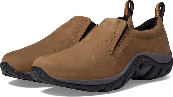Merrell Jungle Moc Nubuck Men's Slip on Shoes Brown Nubuck : 7 M, Leather/Nubuck