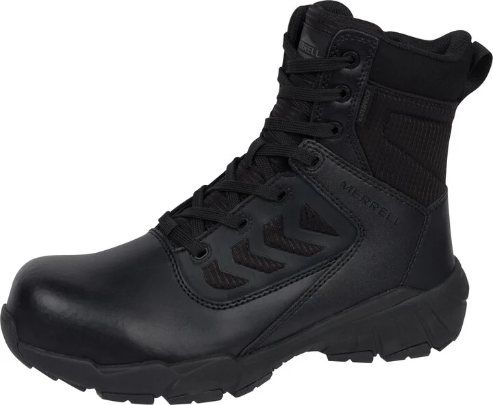 Merrell Men's Fullbench 8" Tactical Zip Waterprooof Carbon Fiber Military Boot