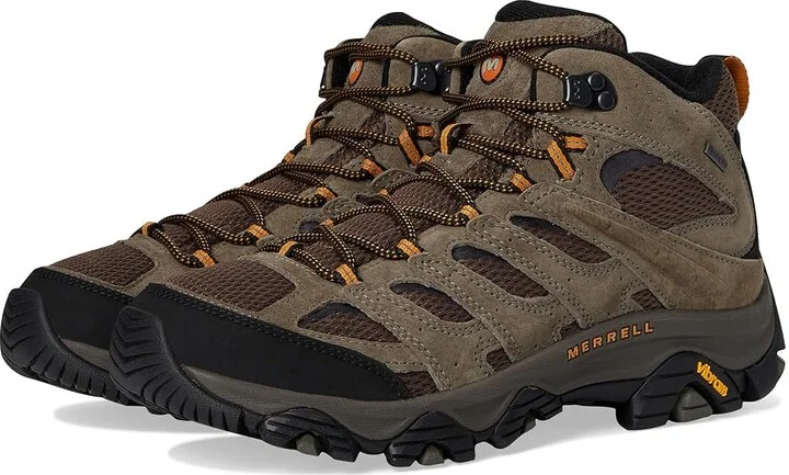 Merrell Moab 3 Mid GTX(r) Men's Shoes Walnut 1 : 7 W, Leather/Rubber
