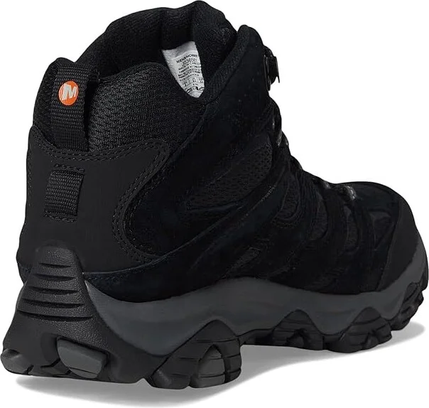 Merrell Moab 3 Mid Men's Shoes Black Night : 7 W, Leather/Textile - Image 4