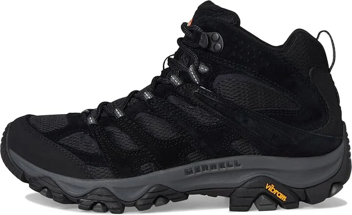Merrell Moab 3 Mid Men's Shoes Black Night : 7 W, Leather/Textile - Image 6