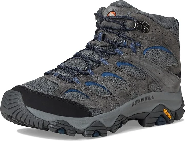 Merrell Moab 3 Mid Men's Shoes Granite : 7 W, Leather/Textile - Image 5