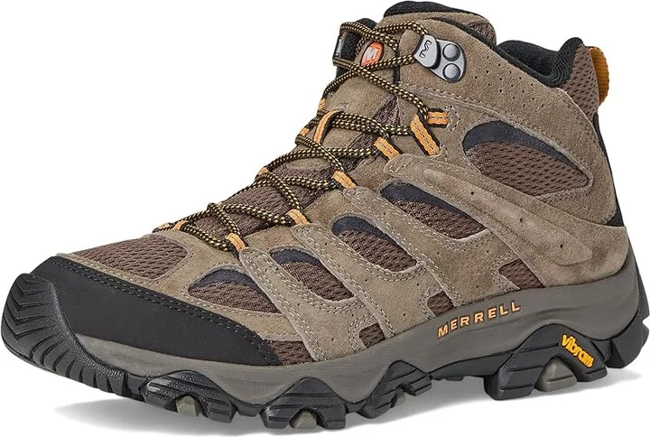 Merrell Moab 3 Mid Men's Shoes Walnut : 7 W, Leather/Textile - Image 5