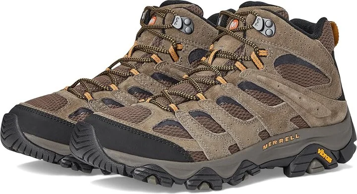 Merrell Moab 3 Mid Men's Shoes Walnut : 7 W, Leather/Textile
