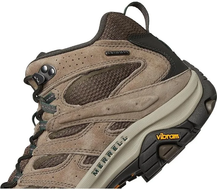 Merrell Moab 3 Mid Waterproof Men's Shoes Boulder 1 : 8 W, Leather/Textile - Image 7