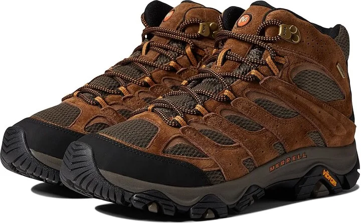 Merrell Moab 3 Mid Waterproof Men's Shoes Earth : 14 W, Leather/Textile