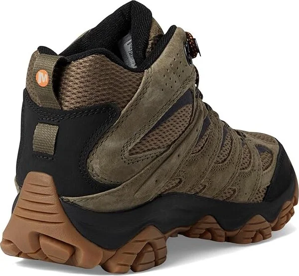 Merrell Moab 3 Mid Waterproof Men's Shoes Olive/Gum 1 : 8 W, Leather/Textile - Image 4
